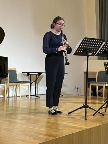 Puklics Dóra Kincső a klarinétverseny III. helyezettje